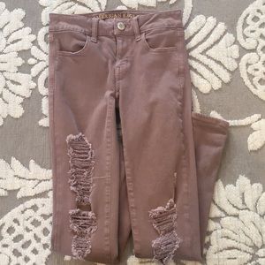 Dusty rose colored Skinny jeans